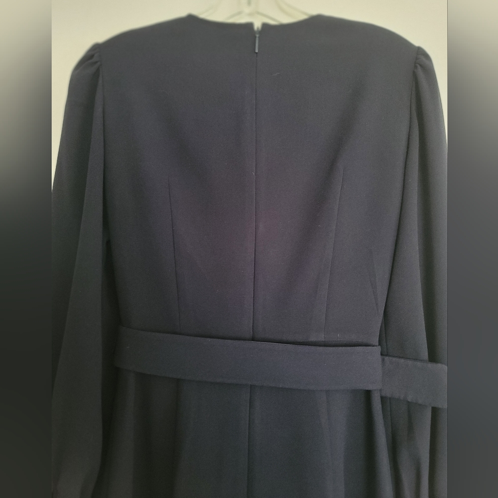 Ted Baker London Silia Kirstenbosch Embroidered Dress Blue Belt Long Sleeve XS - Picture 12 of 16